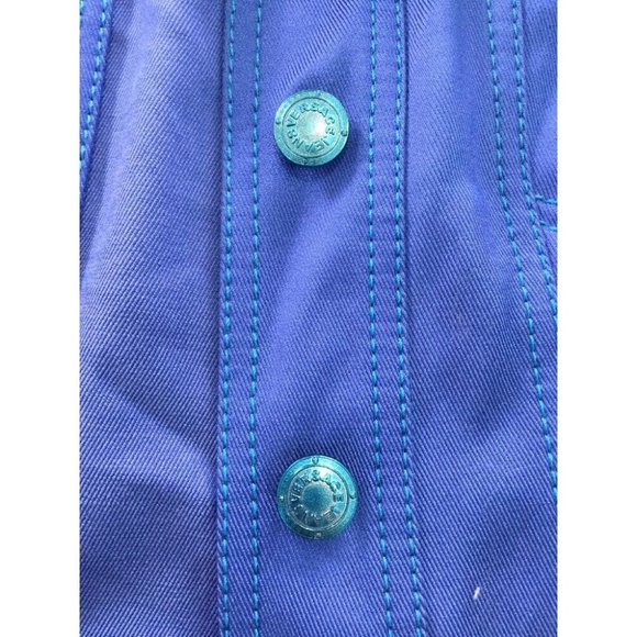 NWT Authentic Versace Blue Jean Jacket Crop Contrast Stitching IT 40 US 4 S - Picture 11 of 11